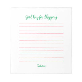 Guten Tag für Shopping Notizblock