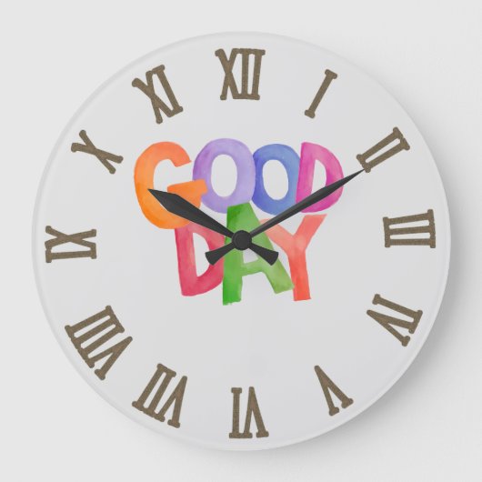 Guten Tag Große Wanduhr (Vorderseite)