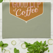 Guten Tag, guter Kaffee Geschirrtuch (Gefaltet)