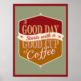 Guten Tag, guter Kaffee Poster