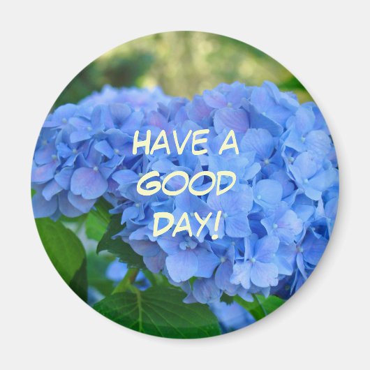 Guten Tag! Magnet Blue Hydrangea Blume (Vorne)