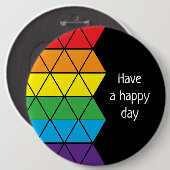Guten Tag Regenbogen Button (Vorne & Hinten)