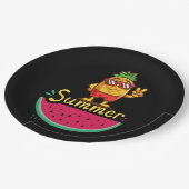 Guten Tag Sommerzeit Pappteller (Schrägansicht)