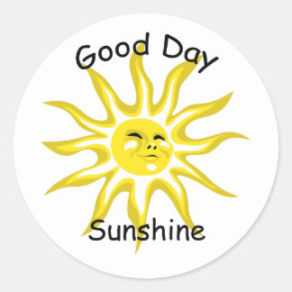 Guten Tag Sonnenschein Runder Aufkleber
