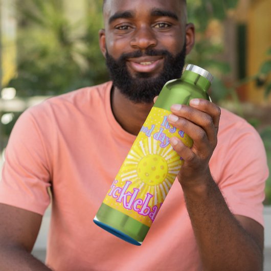 Guten Tag, um Pickleball zu spielen Edelstahlflasche