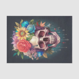 Guten Tag, um tot zu sein, lächelnd Schädel und Bl Seidenpapier