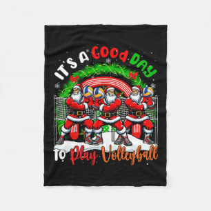 Guten Tag Volleyball spielen Weihnachtsfeiertag Fleecedecke