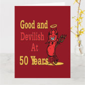 Guten und teuflischen 50. Geburtstag Karte (Gelbe Blume)