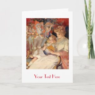 Gutenachtgeschichte auf Weihnachtsabend Feiertagskarte