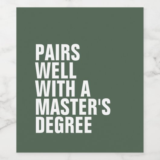 Gutenachtschenk des Abschlusses-Meisters Weinetikett (Einzelnes Label)