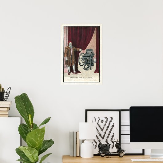 Gutenberg Letterpress Gießereiplakat Poster (Heimbüro)