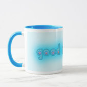 Gutenmorgen-Blau Tasse (Links)
