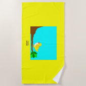 Gutenmorgen-Gelb-Vogel-Badetuch Strandtuch (Vorderseite)