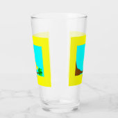 Gutenmorgen-Gelb-Vogel-Glas-Trommel Glas (Links)