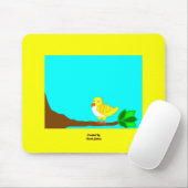 Gutenmorgen-Gelb-Vogel-Mausunterlage Mousepad (Mit Mouse)