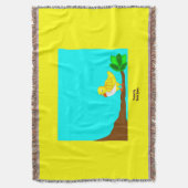 Gutenmorgen-Gelb-Vogel-Wurfs-Decke Decke (Vorderseite Vertikal)