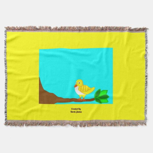 Gutenmorgen-Gelb-Vogel-Wurfs-Decke Decke (Vorderseite)