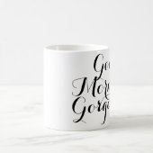 Gutenmorgen herrlich im schwarzen/weißen Skript Kaffeetasse (Mittel)