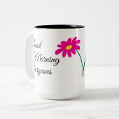 Gutenmorgen herrliche 15 Unze zwei-tonte Tasse (Vorderseite Links)