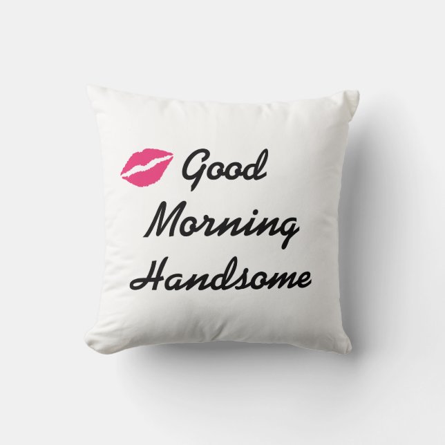Gutenmorgen hübsch kissen (Vorderseite)