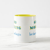Gutenmorgen ließ den Druck Tasse anfangen (Mittel)