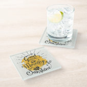 Gutenmorgen mein Sonnenschein Glasuntersetzer (Schrägansicht)