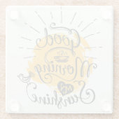 Gutenmorgen mein Sonnenschein Glasuntersetzer (Rückseite)