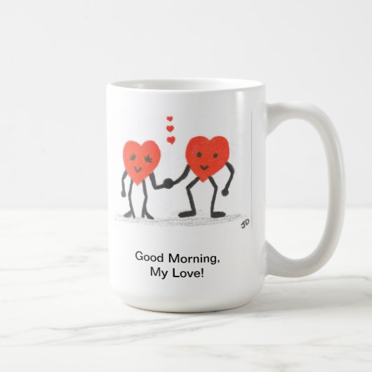 Gutenmorgen, meine Liebe-Kaffee-Tasse Kaffeetasse (Rechts)