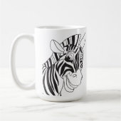 Gutenmorgen reizendes Zebra-Schwarzes u. Weiß Kaffeetasse (Links)