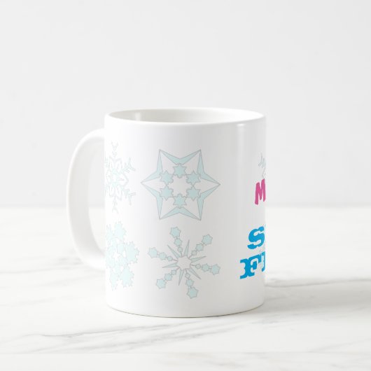 Gutenmorgen-Schneeflocke Kaffeetasse (Vorderseite Links)