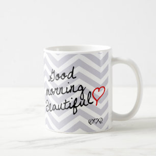 Gutenmorgen schön! Graues Zickzack Muster der Kaffeetasse