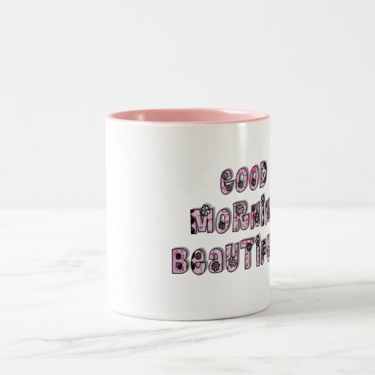 Gutenmorgen schön! zweifarbige tasse (Mittel)