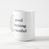 Gutenmorgen-schöne Tasse (Vorderseite Links)