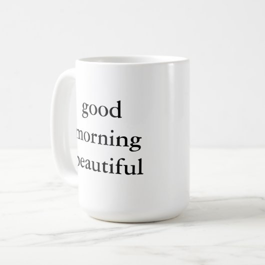 Gutenmorgen-schöne Tasse (Vorderseite Links)