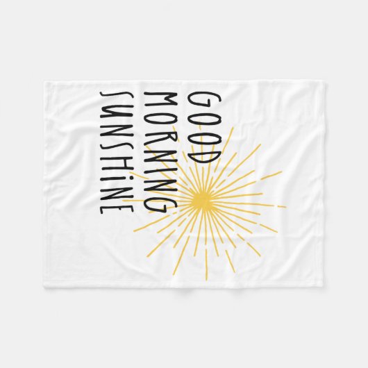 Gutenmorgen-Sonnenschein Fleecedecke (Vorderseite (Horizontal))