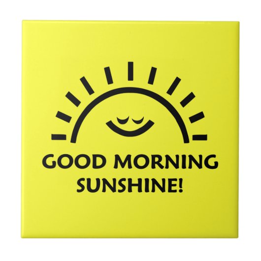 Gutenmorgen-Sonnenschein Fliese (Vorderseite)