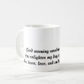 Gutenmorgen-Sonnenschein Kaffeetasse (Vorderseite Links)