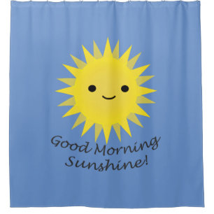 Gutenmorgen-Sonnenschein niedliches Kawaii Sun Duschvorhang