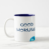 Gutenmorgen-Sonnenschein-Tasse Zweifarbige Tasse (Links)