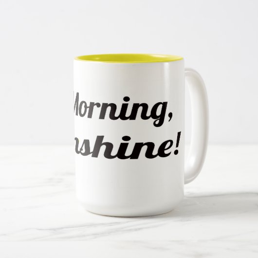 Gutenmorgen, Sonnenschein Zweifarbige Tasse (VorderseiteRechts)