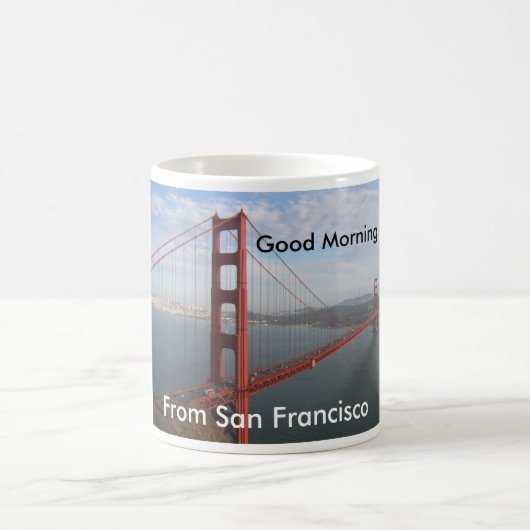 Gutenmorgen von San Francisco Kaffeetasse (Mittel)