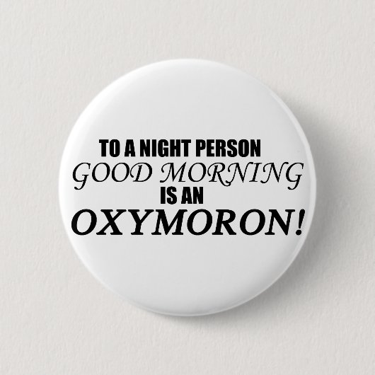 GutenmorgenOxymoron Button (Vorderseite)