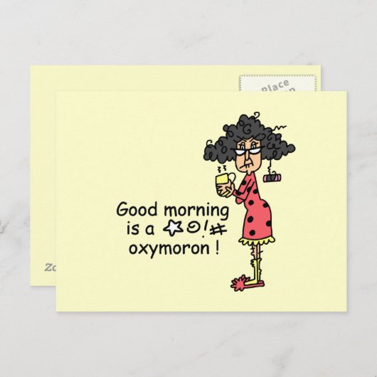 GutenmorgenOxymoron Postkarte (Vorne/Hinten)