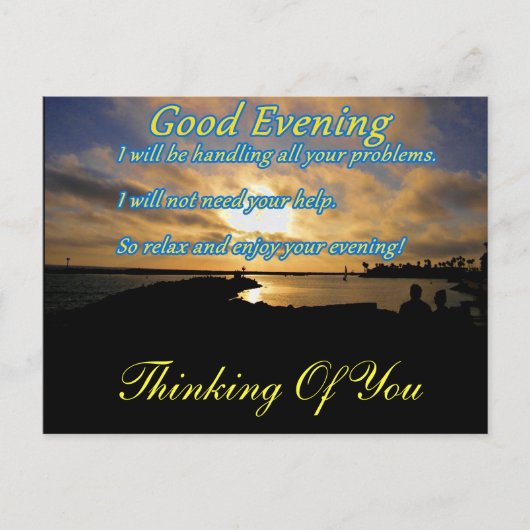 Guter Abend_ Postkarte (Vorderseite)