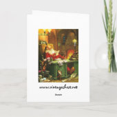 Guter alter Weihnachtsmann Feiertagskarte (Rückseite)