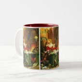 Guter alter Weihnachtsmann Zweifarbige Tasse (Vorderseite Links)