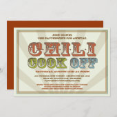 Guter altmodischer Chili Koch weg Party Einladung (Vorne/Hinten)