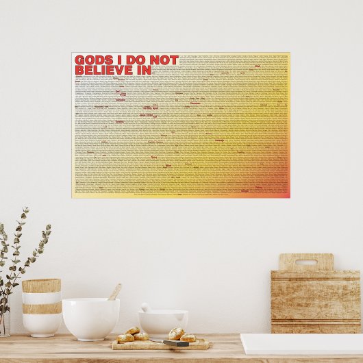 Güter, an die ich nicht glaube poster (Küche)