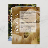 Guter Anbauführer: Globe Artichokes & Parsnips Postkarte (Vorne/Hinten)