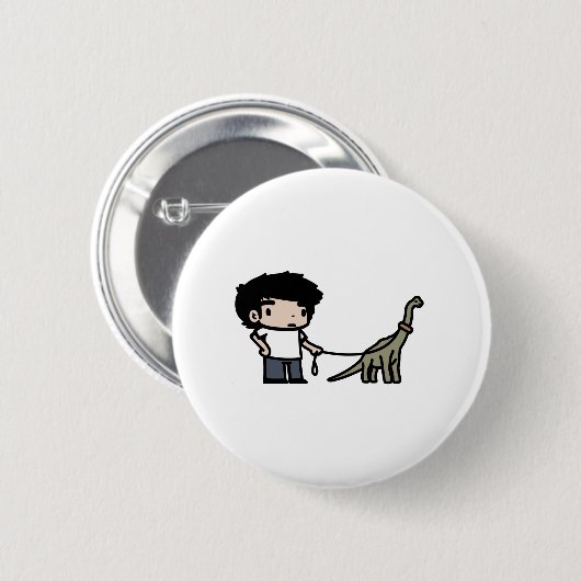 Guter Brachiosaurus Button (Vorne & Hinten)